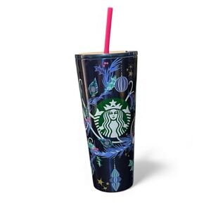 Starbucks Holiday cup 2024 Peacock Stainless Steel 24 oz Cup NWT